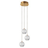 Light prestige Brillant 3 wisząca złota LP-3303/3P GD