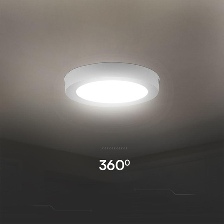 Panel Natynkowy V-TAC 6W LED SAMSUNG CHIP Okrągły 121x30mm VT-60006RD-S 6500K 660lm 5 Lat Gwarancji