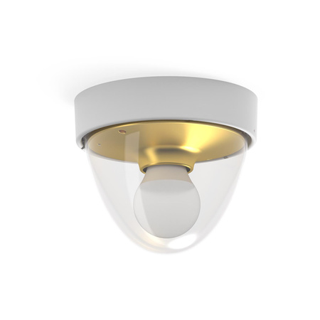 Nowodvorski Lampa sufitowa zewnętrzna biało złota NOOK 