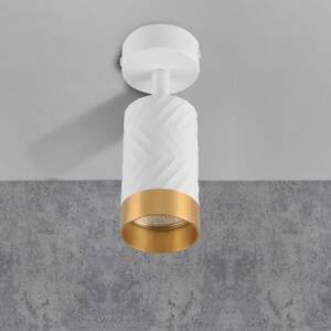Lampa ścienno-sufitowa ARRAS 1 biało-złota GU10