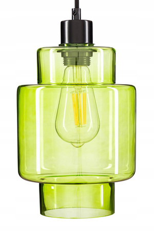 Lampa wisząca szklana zielona nowoczesna EP017