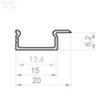 LED P6-2 ½ Profil 2000 mm czarny lakierowany (nr kat 86620513)