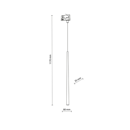 Tk Lighting TRACER TRÓJOBWODOWY PIANO WHITE lampa wisząca 1xG9