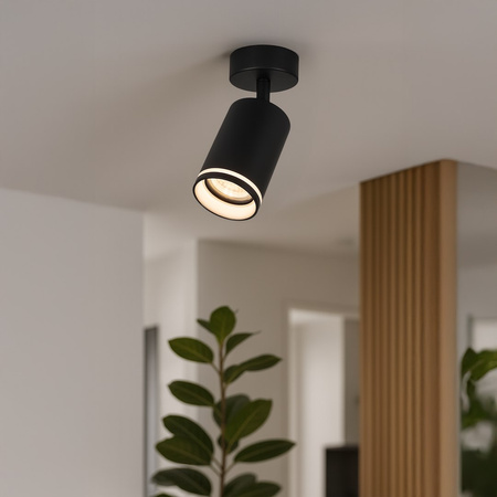 Oprawa Pipe Ring Spot Czarny 1xGU10