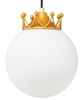 Lampa wisząca szklana kula 20 cm MILKY Princess