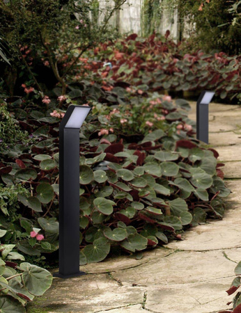 Minimalistyczna, czarna lampa ogrodowa 79cm K-8148 z serii VIDAR