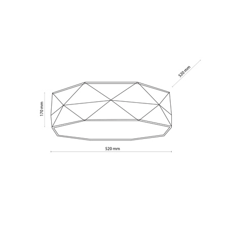 Lampa sufitowa KANTOOR Gray 4xE27 520