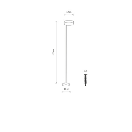 Lampa stojąca wbijana ogrodowa RUBY LED 7W 3000K Nowodvorski 11542