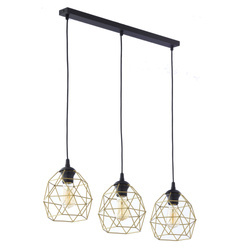 Lampa wisząca GALAXY Black/Gold listwa 3xE27