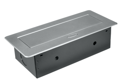 Podblatowa listwa zasilająca 2 gniazda, 2 x USB srebrna