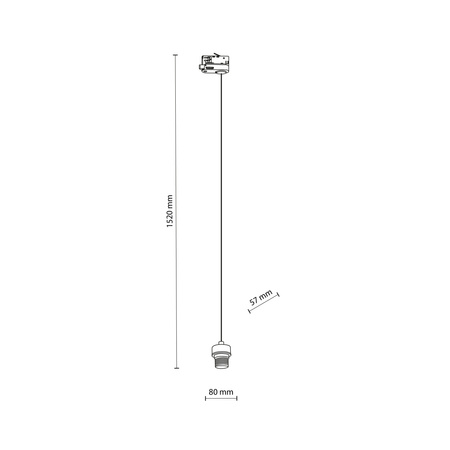 Tk Lighting TRACER TRÓJOBWODOWY WHITE 1 zawieszenie E27 1,5M