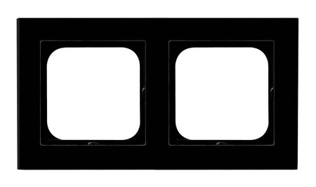 Ramka podwójna Ospel Sonata Czarne Szkło