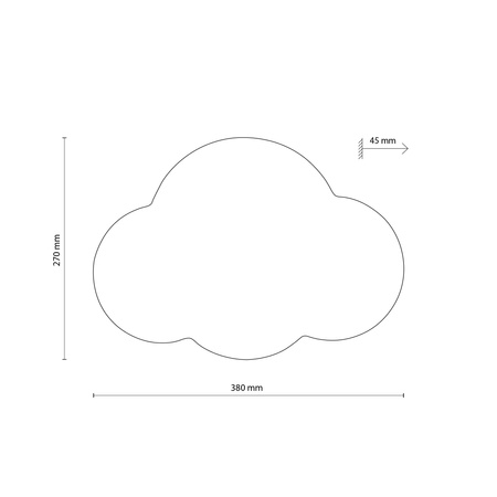 Tk Lighting CLOUD kinkiet SZARY 2xG9