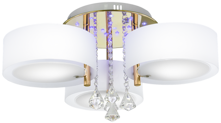 Lampa sufitowa Antila plafon 3xE27 LED z pilotem  biało złota