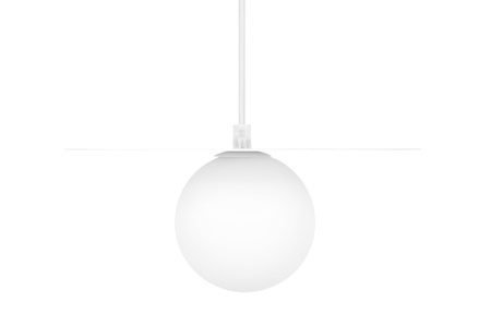 Lampa wisząca w białym kolorze, klosz fi10 cm K-5431 z serii ROBIN