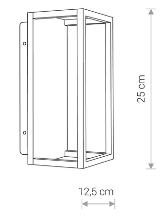 Nowodvorski Kinkiet zewnętrzny natynkowy SYMMETRY LED