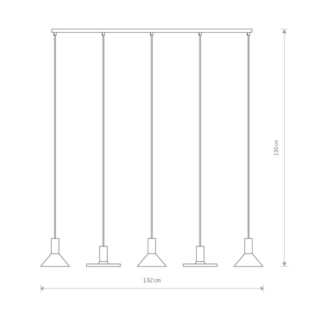 Nowodvorski Lampa wisząca metalowa czarna mosiądz HERMANOS