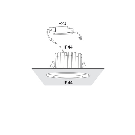 Nowodvorski Lampa podtynkowa biała CL KEA LED 40W 3000K IP44 