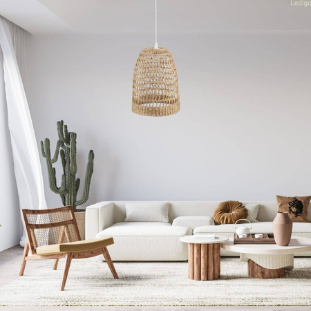 Lampa wisząca BOHO Africa trawa morska TH1F biała