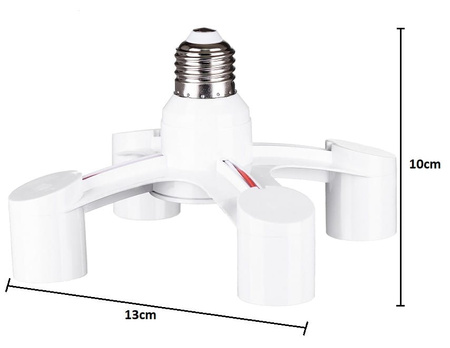 Adapter rozgałęziacz splitter E27 na 4xE27