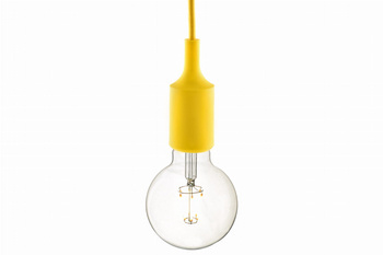Lampa wisząca oprawa E27 zwis ŻÓŁTA silikonowa