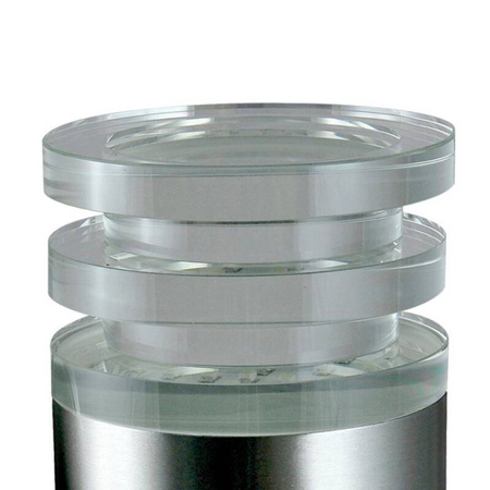 Kinkiet zewnętrzny inox LED CRYSTAL2 prosty satyna 4000K