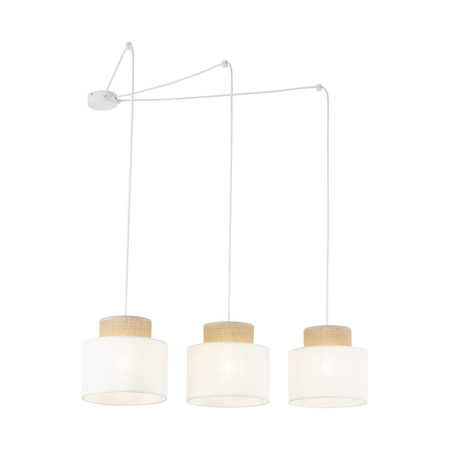 Lampa wisząca Duo White Juta 3xE27
