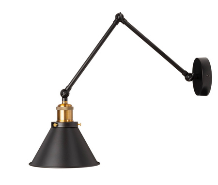 Kinkiet regulowany metalowy klosz stożek NEW Antic Brass