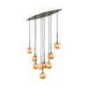 Lampa sufitowa ESTERA Brown 9xG9