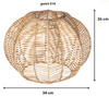 Klosz drewniany Serenity walec rattan