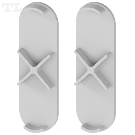 Komplet zaślepek bocznych szarych P13-10 do osłonki C23 (2 szt bez otworu) (nr kat 7713102201)