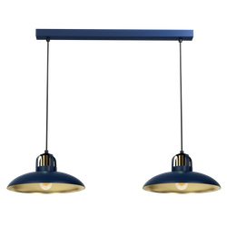 Lampa wisząca FELIX NAVY BLUE/GOLD 2xE27 granatowo złota