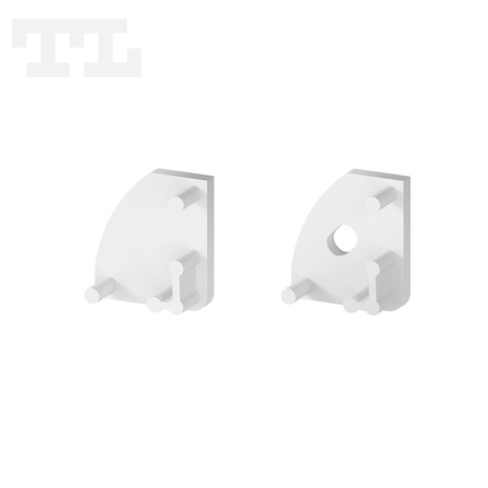 Komplet zaślepek bocznych białych P3-4 do osłonki C1 (1 szt. z otworem, 1 szt bez otworu) (nr kat 7703402)