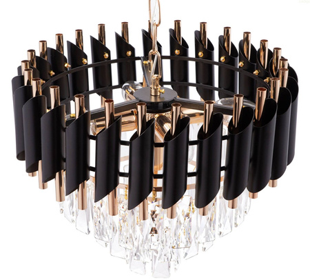 Lampa kryształowa żyrandol ROSE GOLD 5xE14