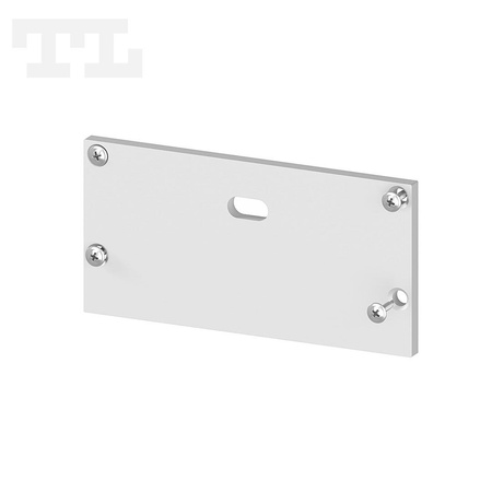 Zaślepka aluminiowa srebrna P23-3 + P23-6 z otworem (wkręty w komplecie) (nr kat 7723611)