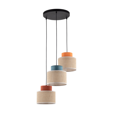 Lampa wisząca Duo JUTA Mix koło 3xE27
