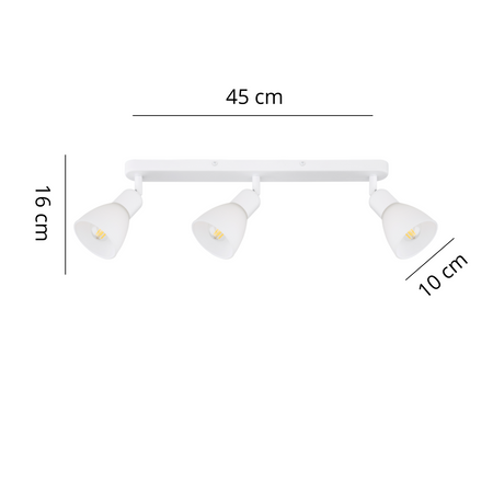 Lampa spot Malta 3xE14 biała