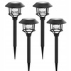 Lampa solarna ogrodowa wbijana LED 42cm RGB zestaw 4 sztuk