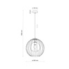 Lampa wisząca UNIVERSO BLACK 1xE27 500