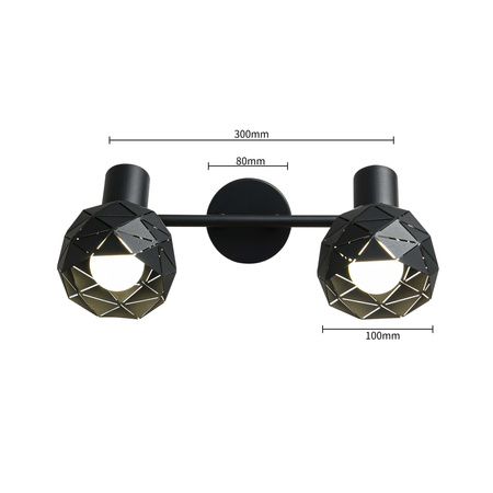 Lampa spot Reus 2xE14 czarna