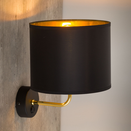 Kinkiet VEGA Black.Gold 1xE27