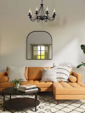 Czarna lampa wisząca w stylu rustykalnym K-3992 z serii BARTEZ