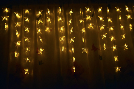 Kurtynka świetlna 100 LED GWIAZDKI biała zimna IP20 5mb 