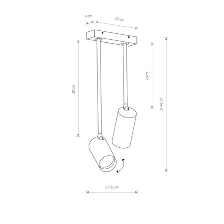 Nowodvorski Lampa sufitowa czarno złota MONO LONG 