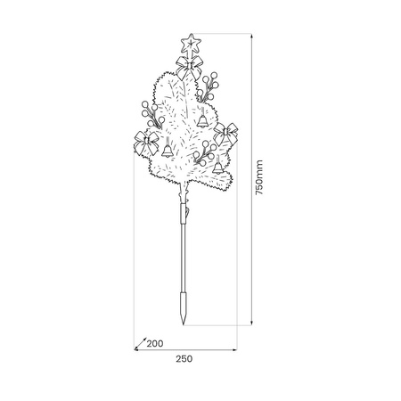 Dekoracja świąteczna Choinka mini zielona 1W LED