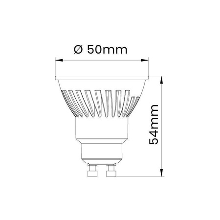 Żarówka LED GU10 9W zimna 6000K biała