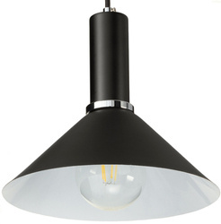 Lampa wisząca Loft metalowa KOBE czarna 1xE27