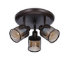 Lampa sufitowa plafon kawowe złoto bursztyn 3x40W Canabera Candellux 98-83098
