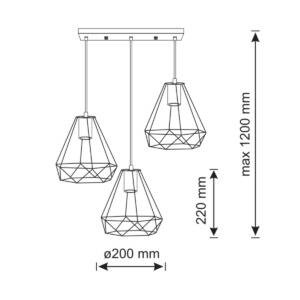 Lampa wisząca VIGO P 3xE27