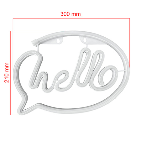 Dekoracja świetlna Neon LED hello 30 x 21cm